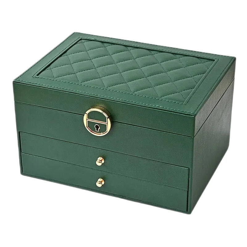 boite a bijoux cuir Vert