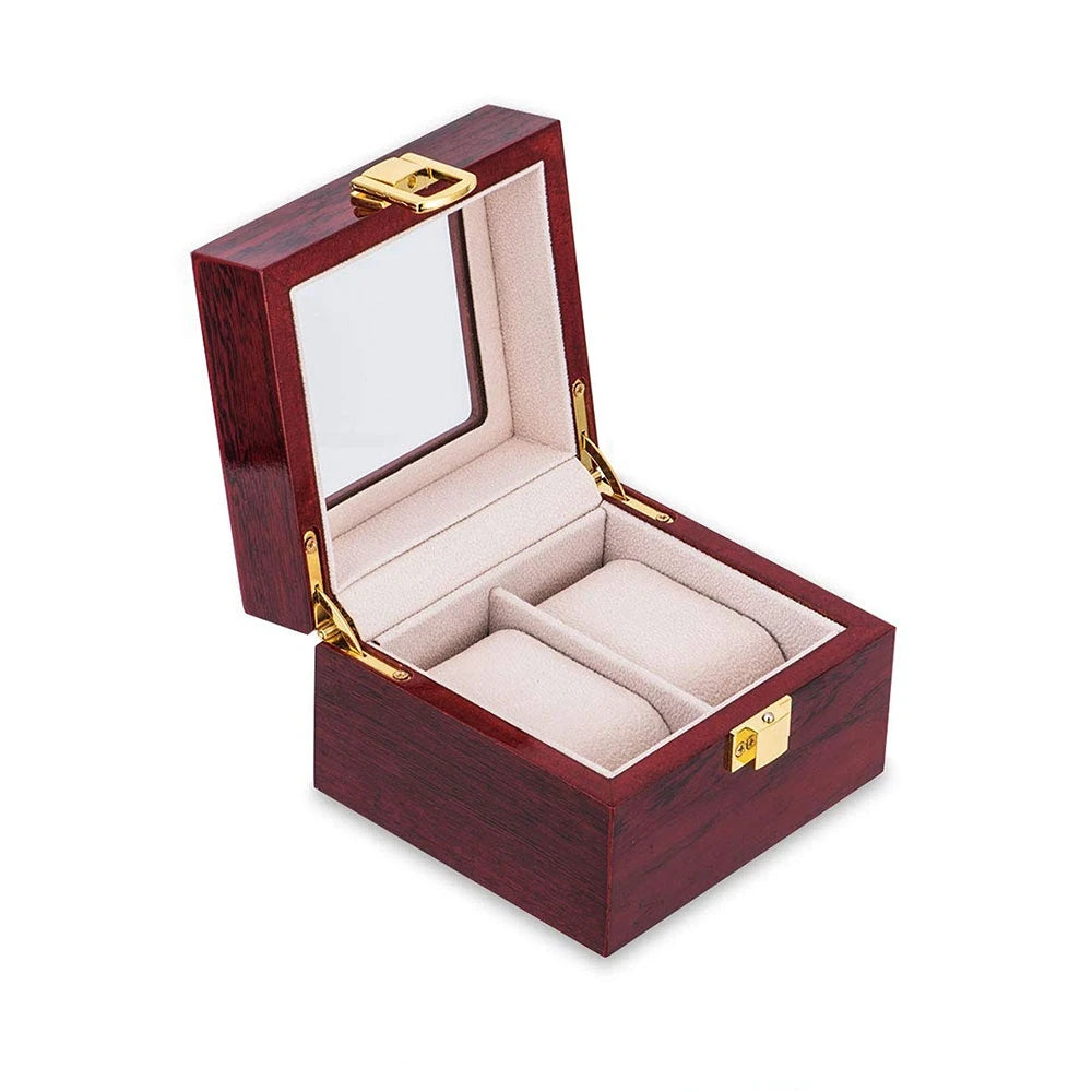boite a montre bois 2 slots