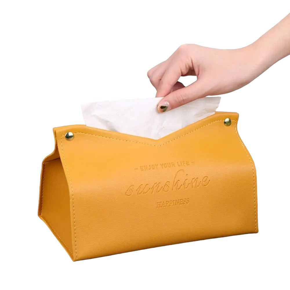 boite a mouchoir original Jaune