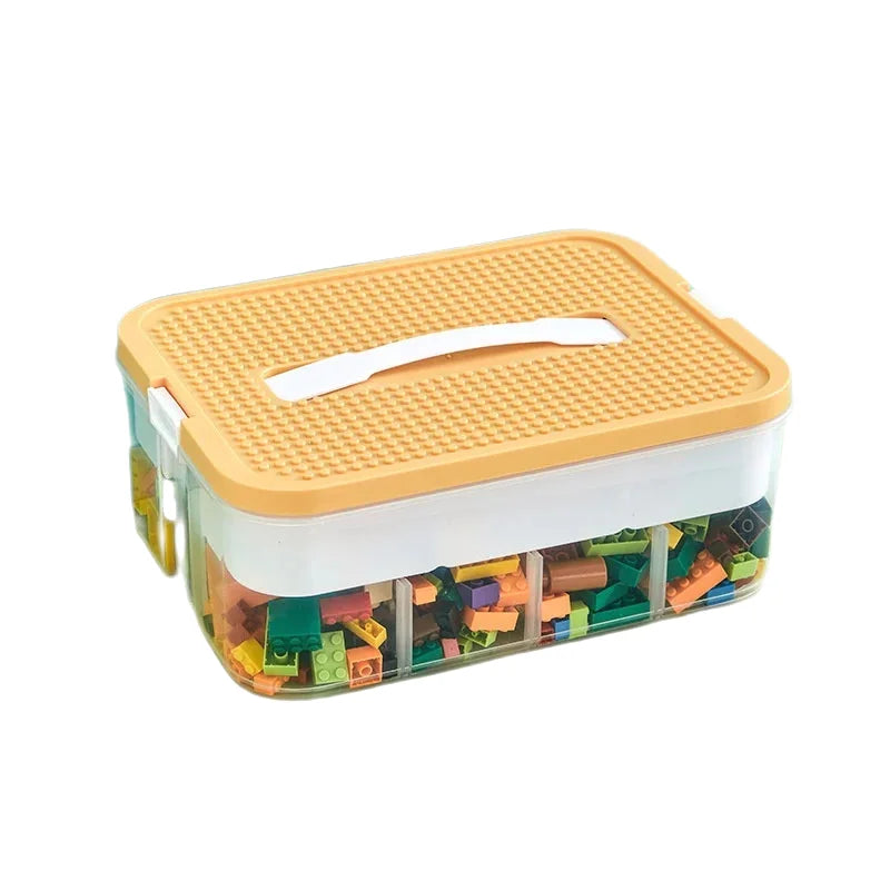 boite de rangement lego Jaune 1 étage