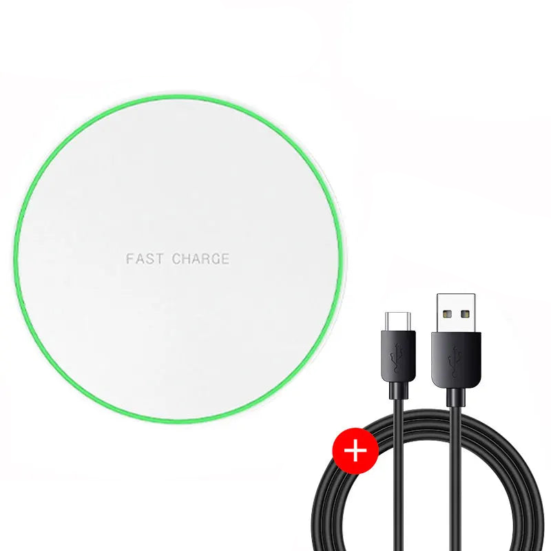 chargeur telephone sans fil Blanc