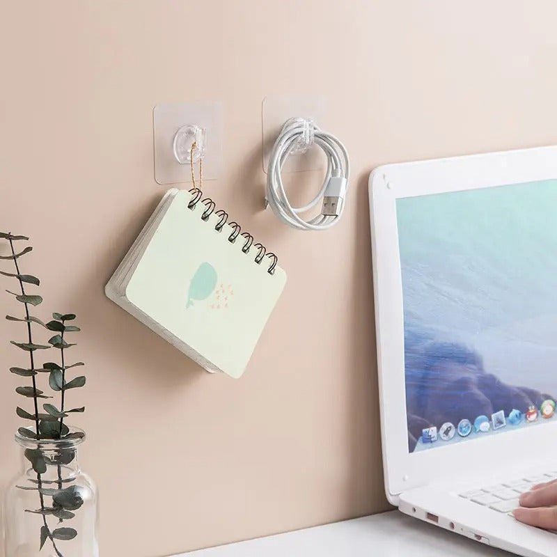 crochet adhesif transparent