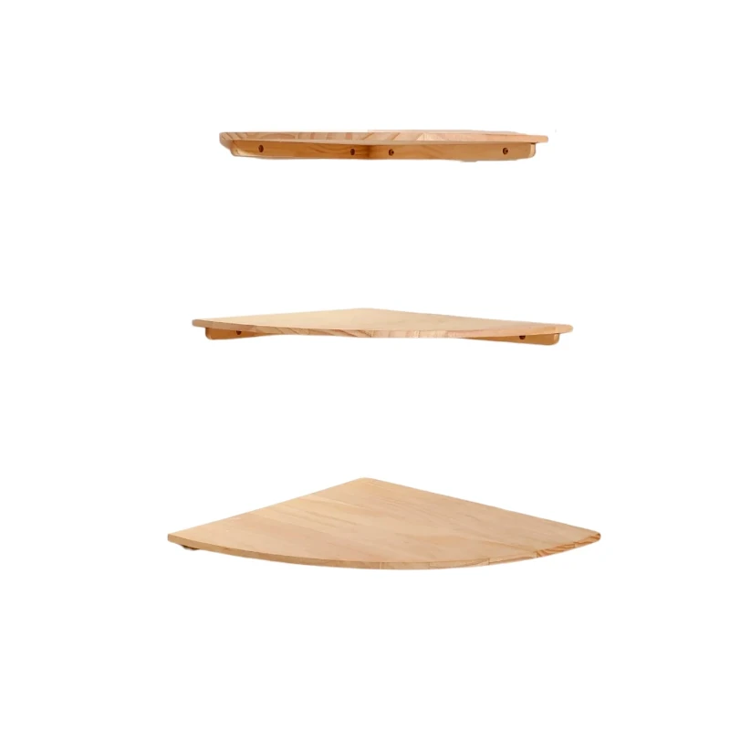 etagere angle bois Ensemble de 3
