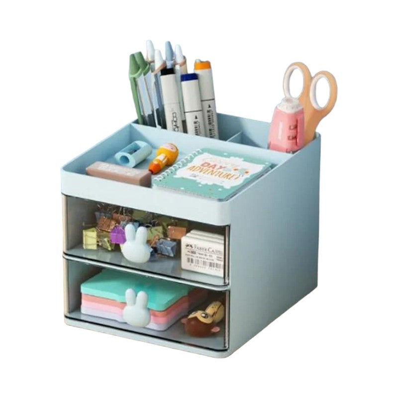 organisateur bureau enfant Bleu