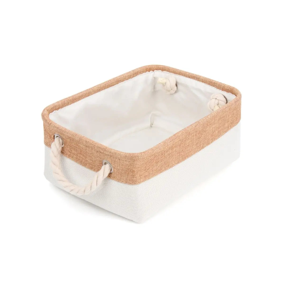 panier rangement tissu Beige