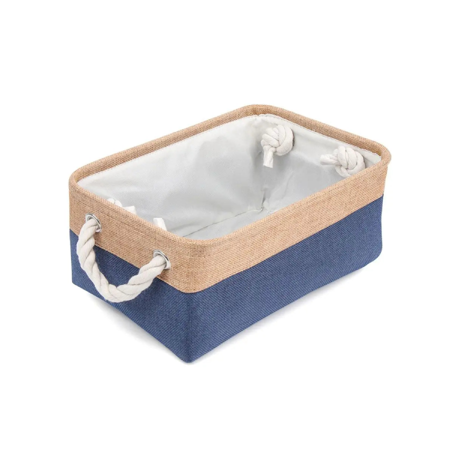 panier rangement tissu Bleu