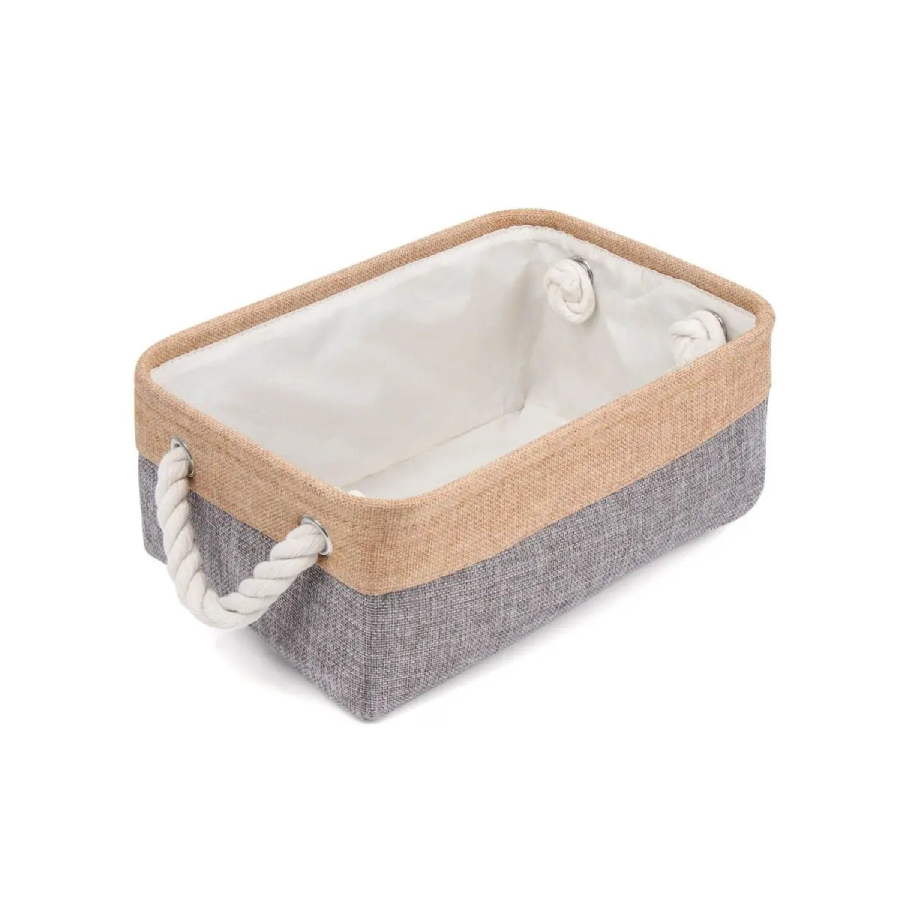 panier rangement tissu Gris