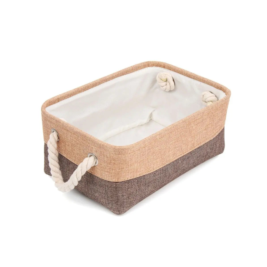 panier rangement tissu Marron