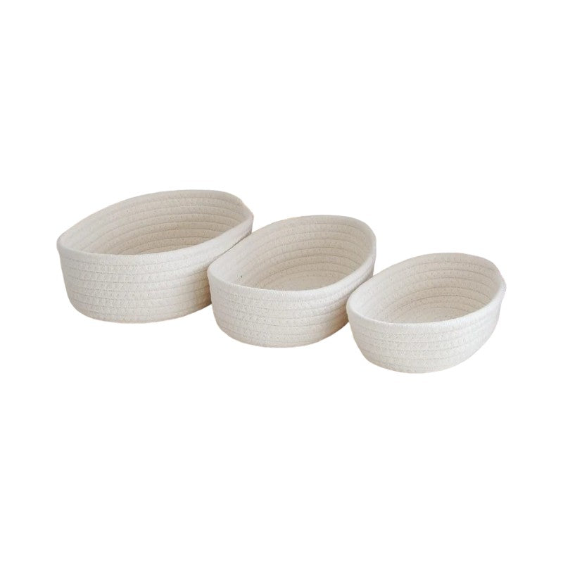 panier tisse Blanc S