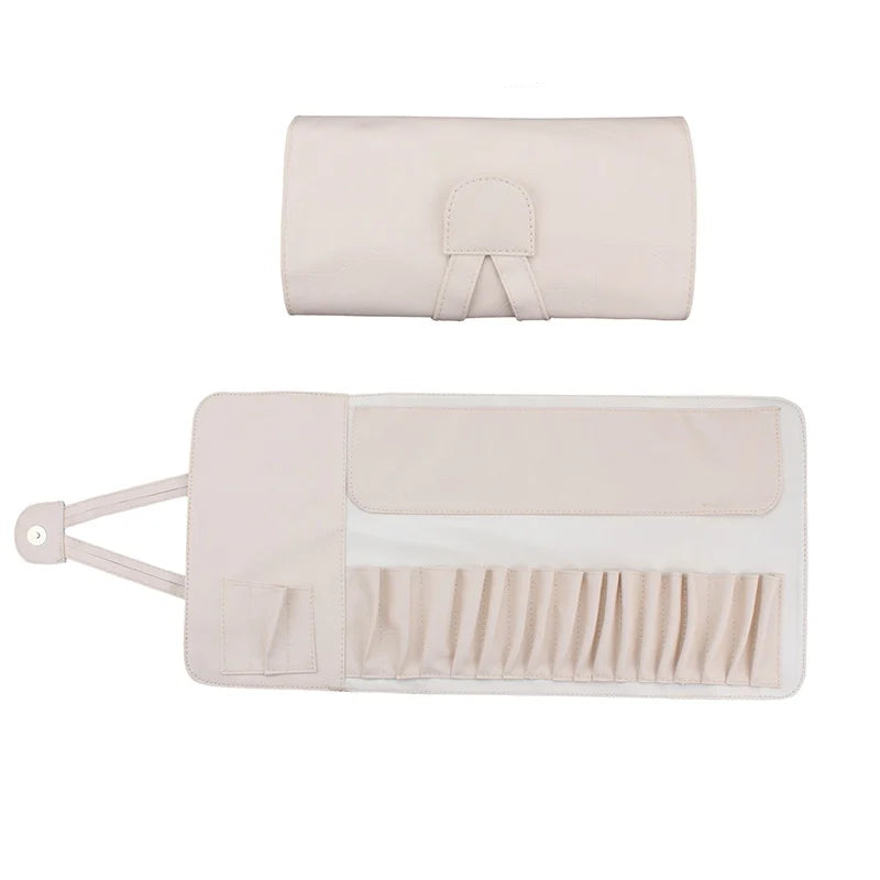pochette pinceaux maquillage Blanc 18 emplacements
