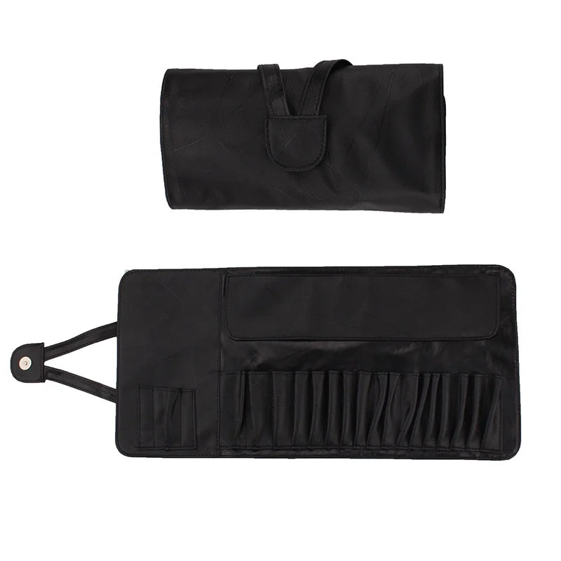 pochette pinceaux maquillage Noir 18 emplacements