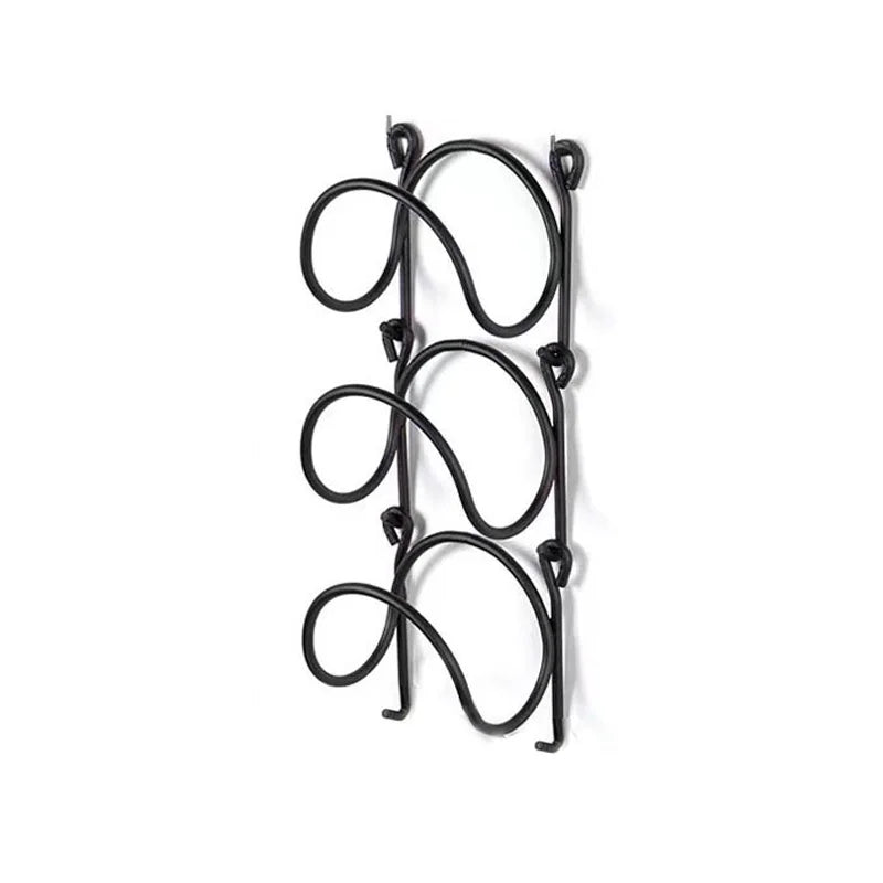 porte bouteille mural en fer 3 pièces