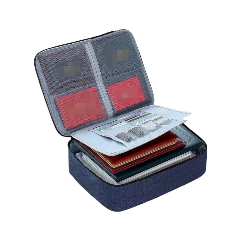 porte document de voyage Bleu