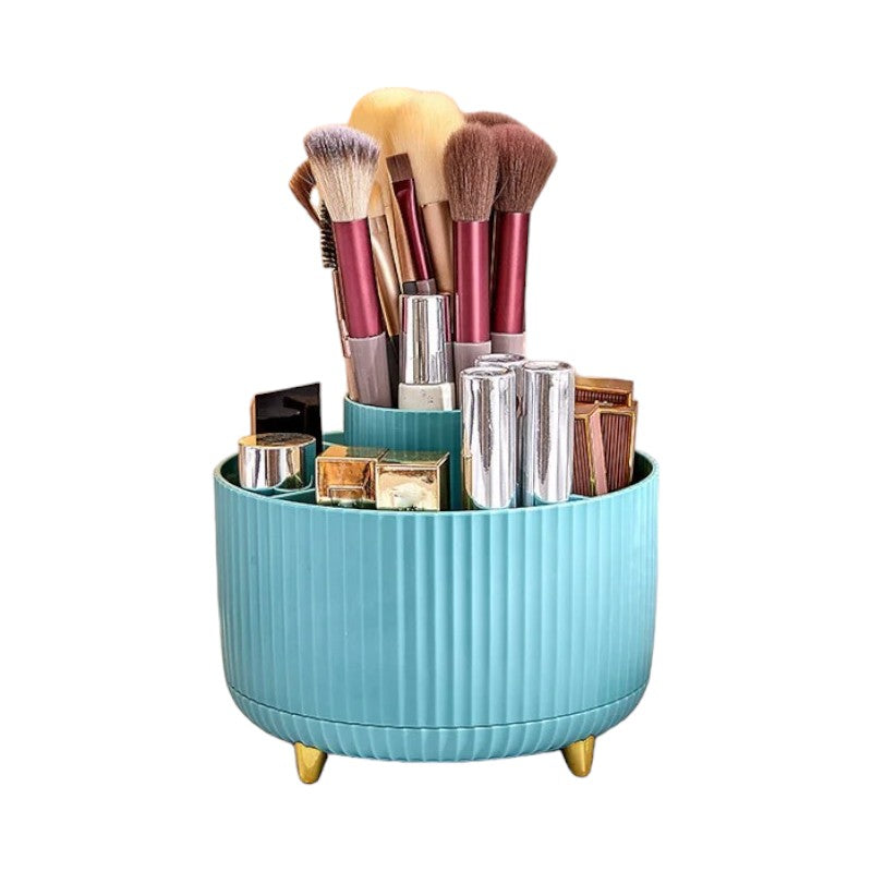 porte pinceaux maquillage Bleu