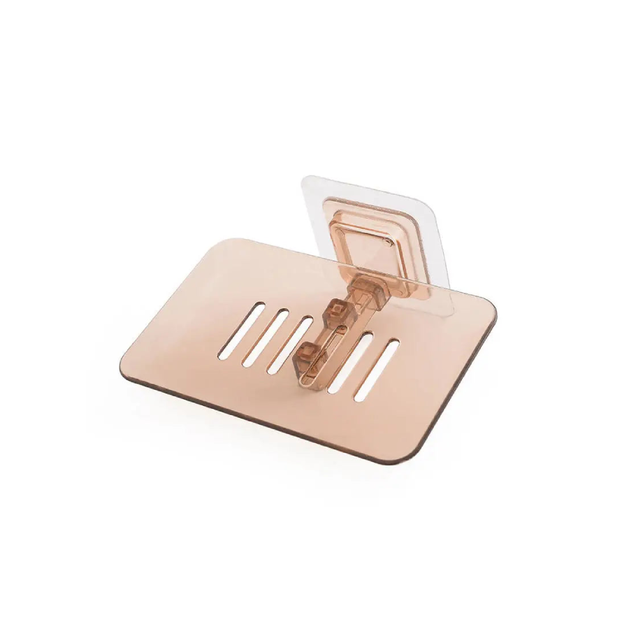 porte savon adhesif Marron
