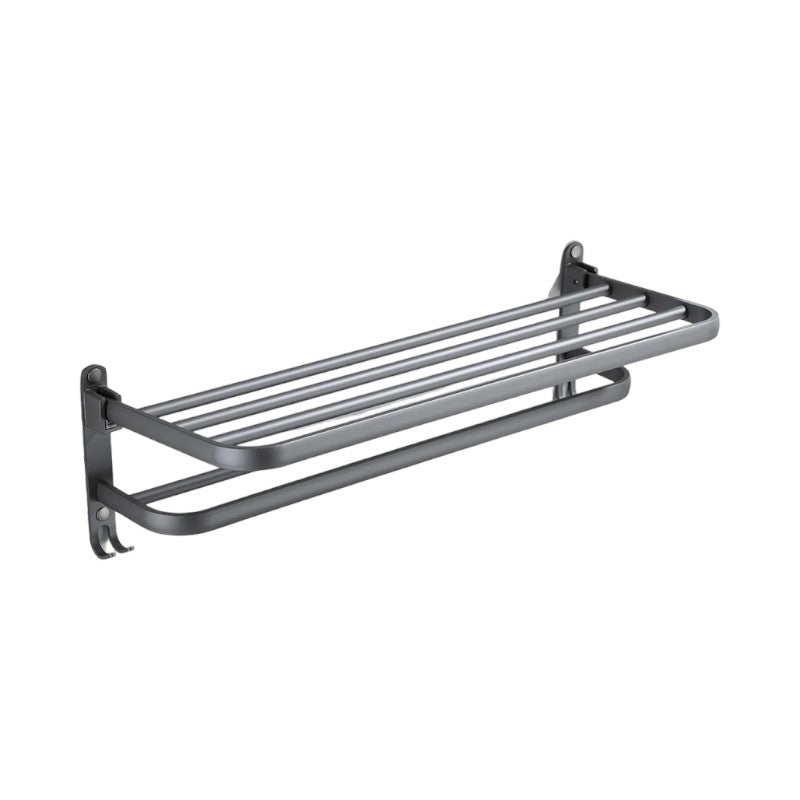 porte serviette salle de bain mural Gris