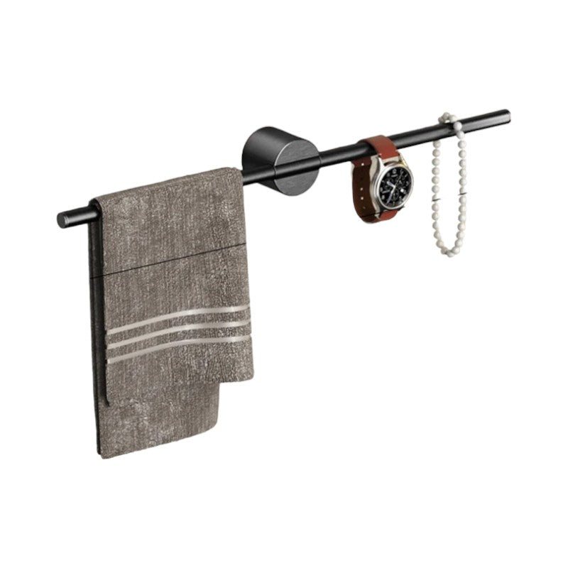 porte serviette mural design Noir 50 cm