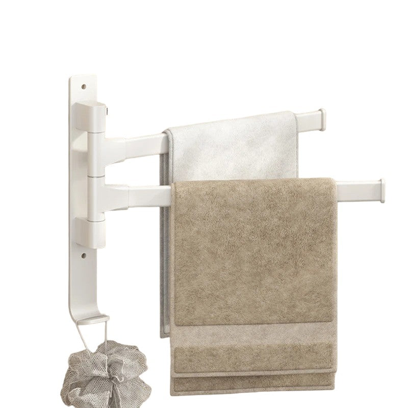 porte serviette pivotant Blanc 2 barres