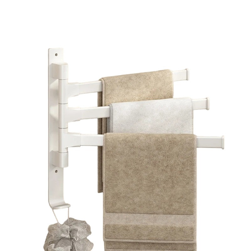 porte serviette pivotant Blanc 3 barres