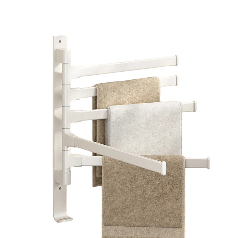 porte serviette pivotant Blanc 5 barres