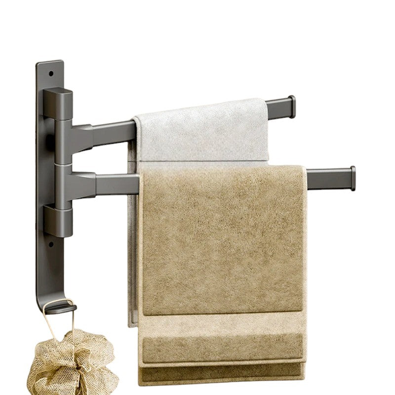 porte serviette pivotant Gris 2 barres