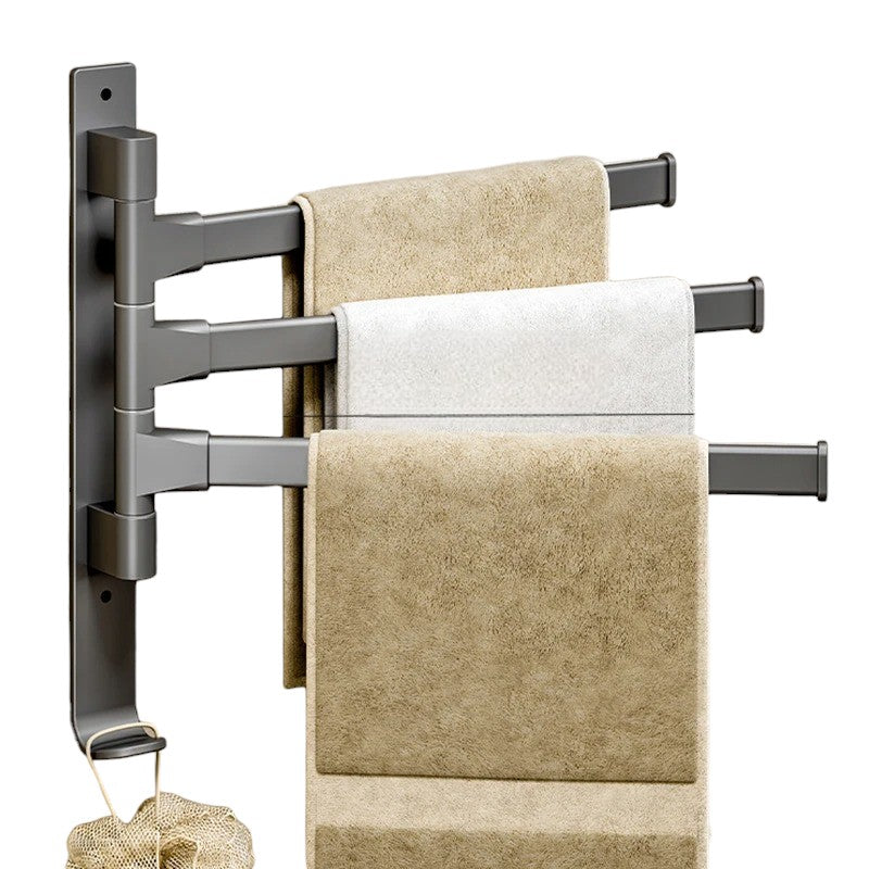 porte serviette pivotant Gris 3 barres