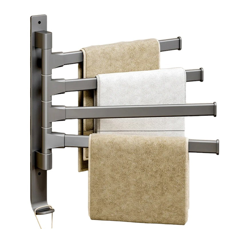 porte serviette pivotant Gris 4 barres