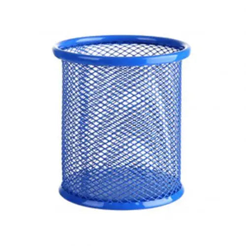 pot a crayon metal Bleu