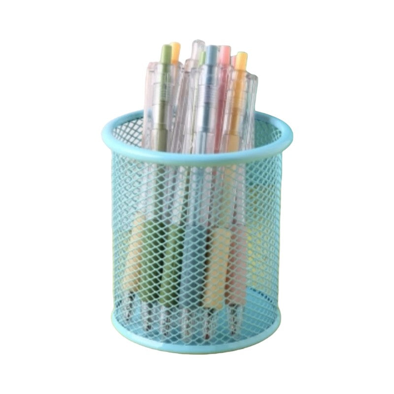 pot a crayon metal Bleu clair