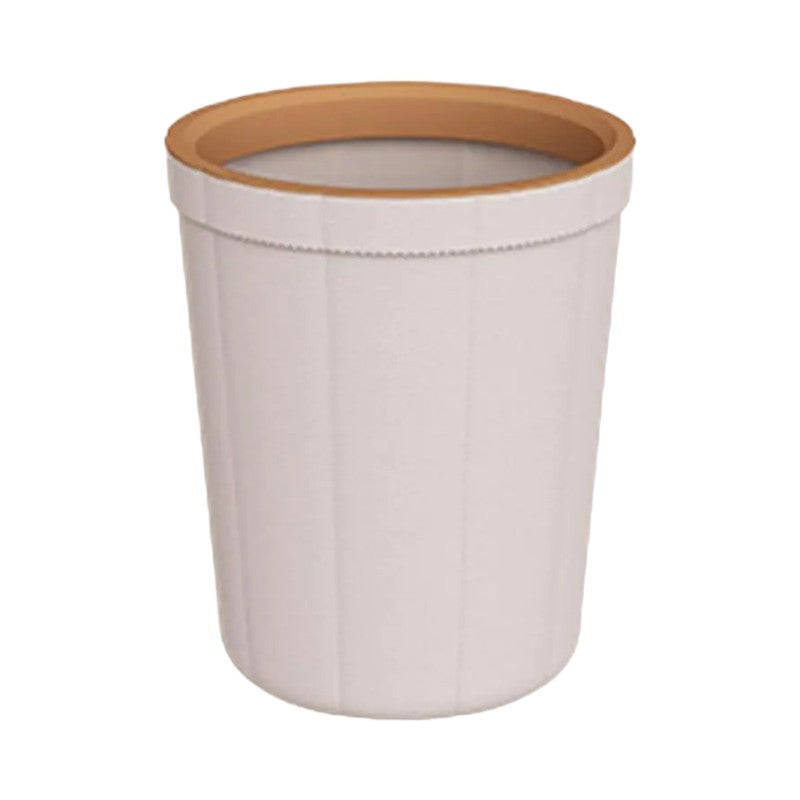 poubelle ronde plastique Beige