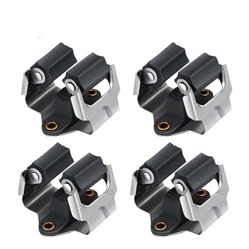 range balai mural Gris 4 pièces