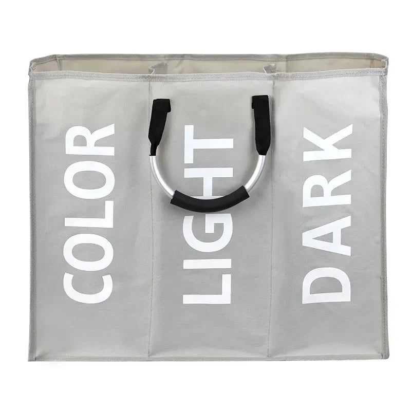 sac a linge sale en tissu Blanc