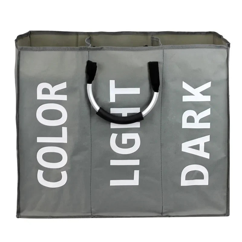 sac a linge sale en tissu Gris