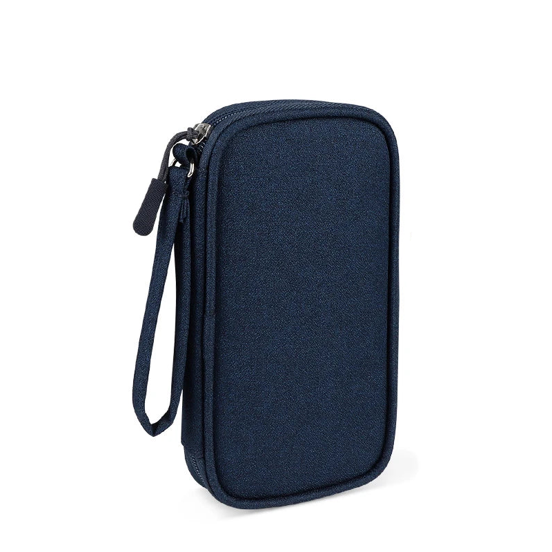 sacoche range cable Bleu Simple