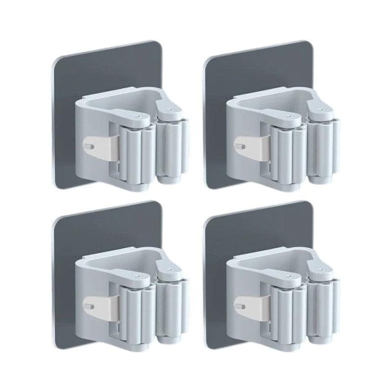 support balai mural Blanc