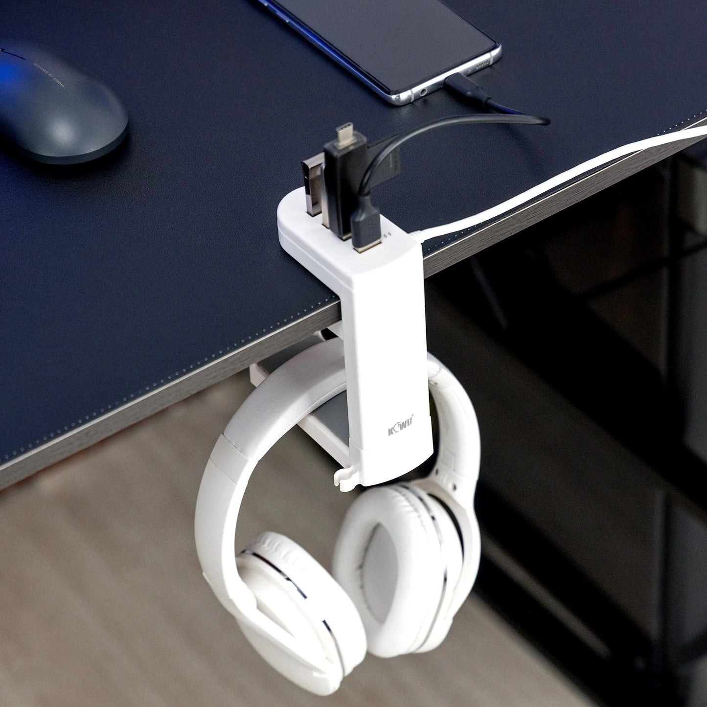 support casque hub usb