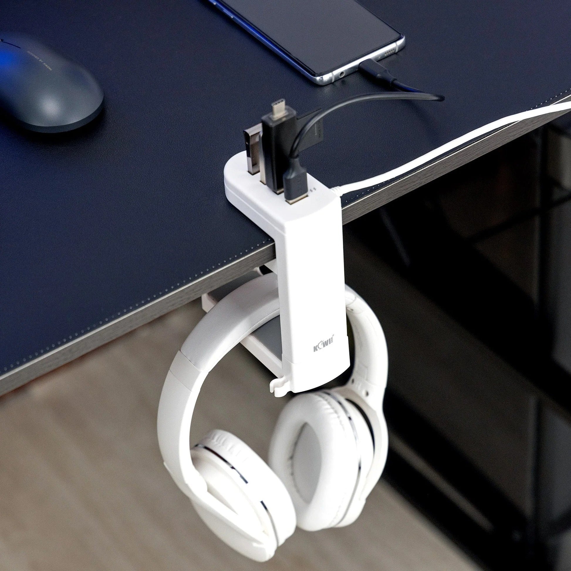 support casque hub usb