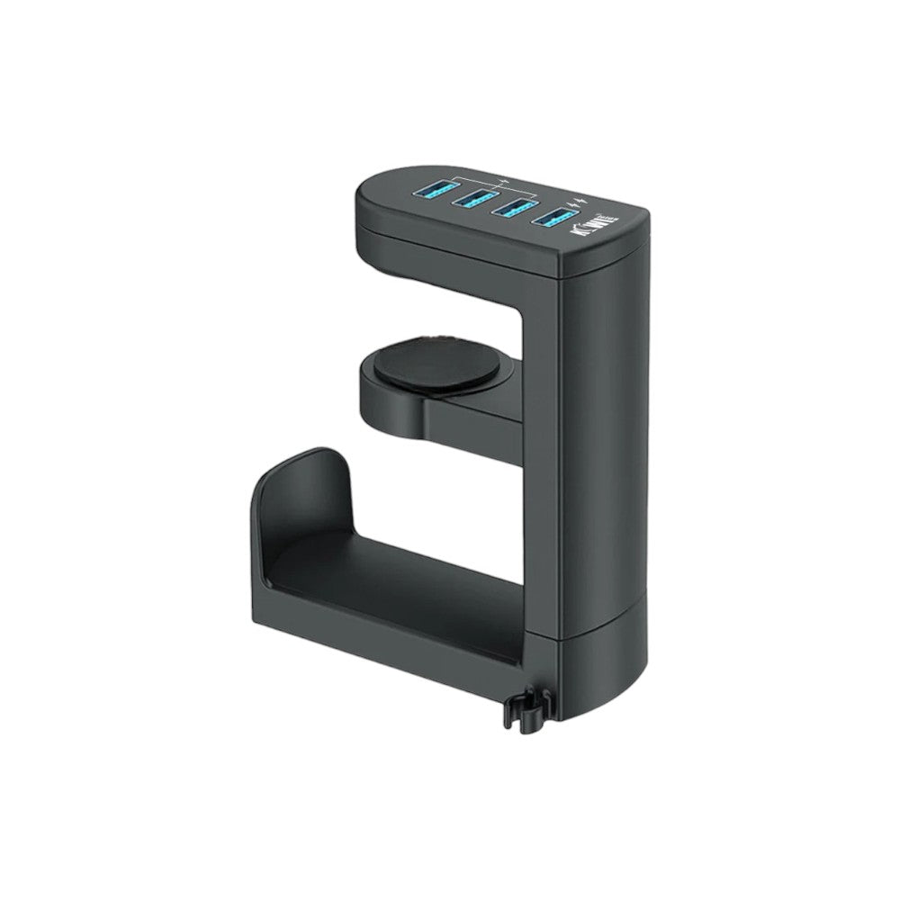 support casque hub usb Noir