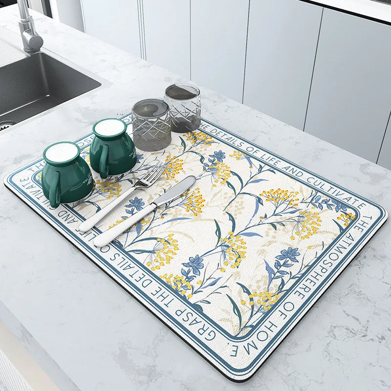 tapis plan de travail Bleu S