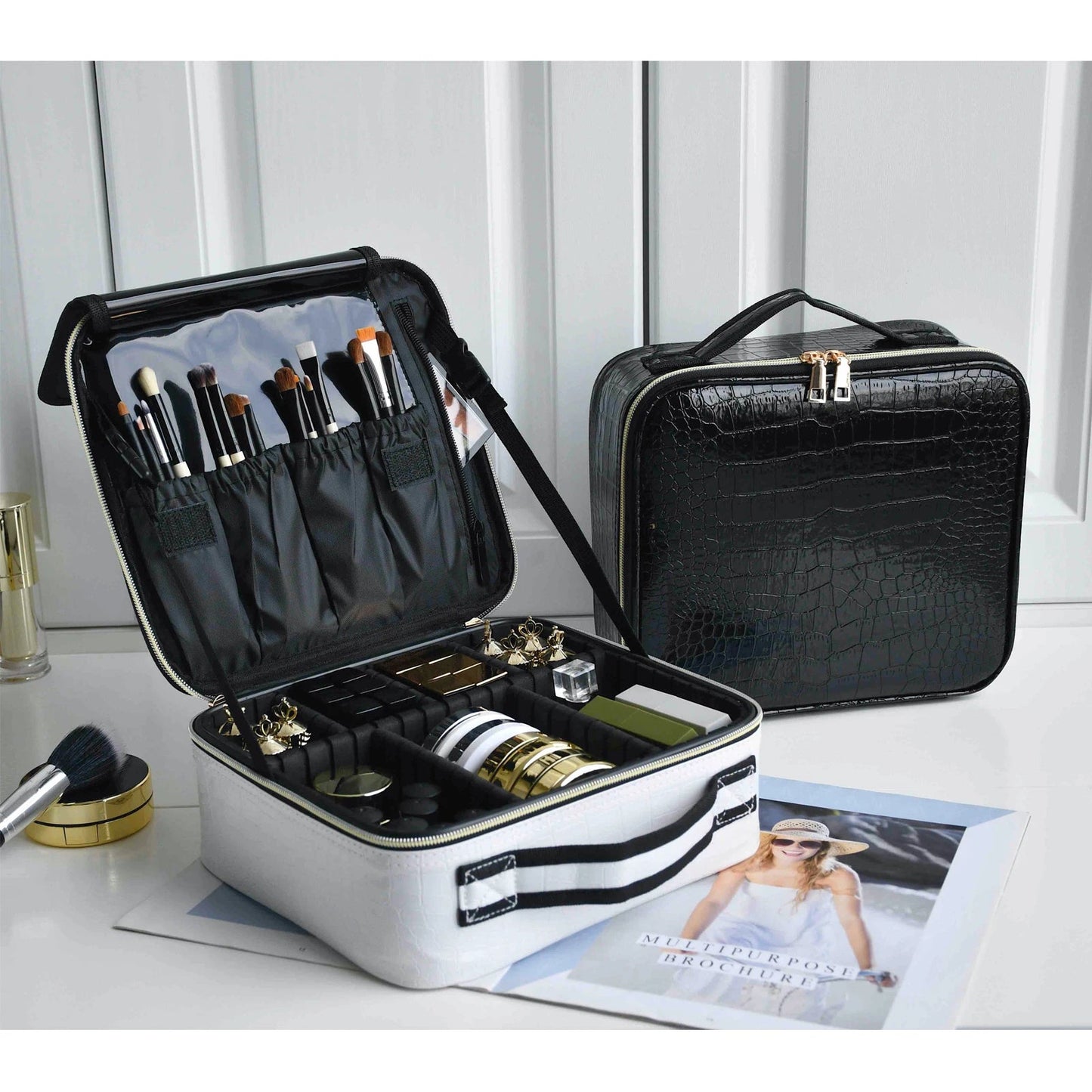 trousse maquillage compartiment