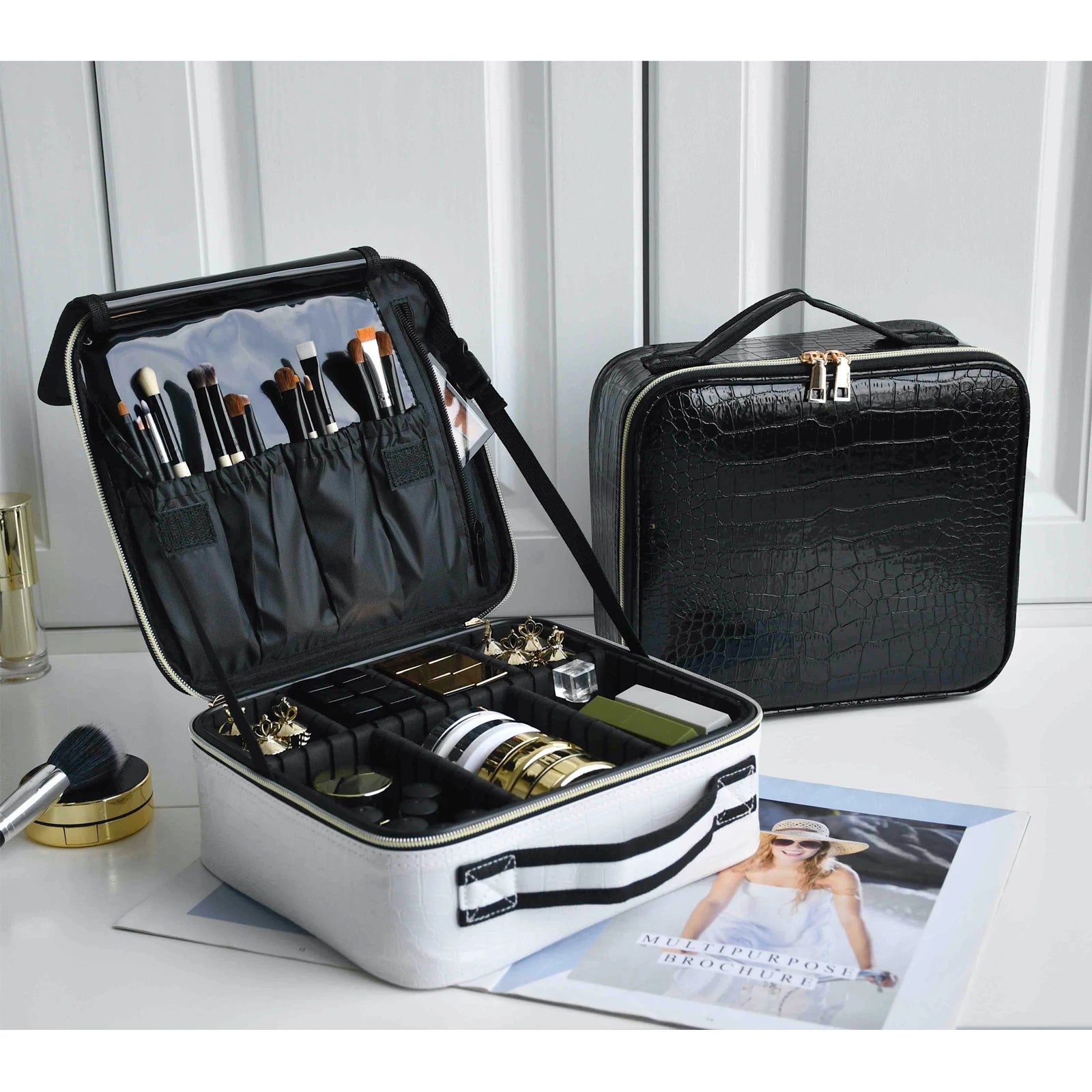 trousse maquillage compartiment