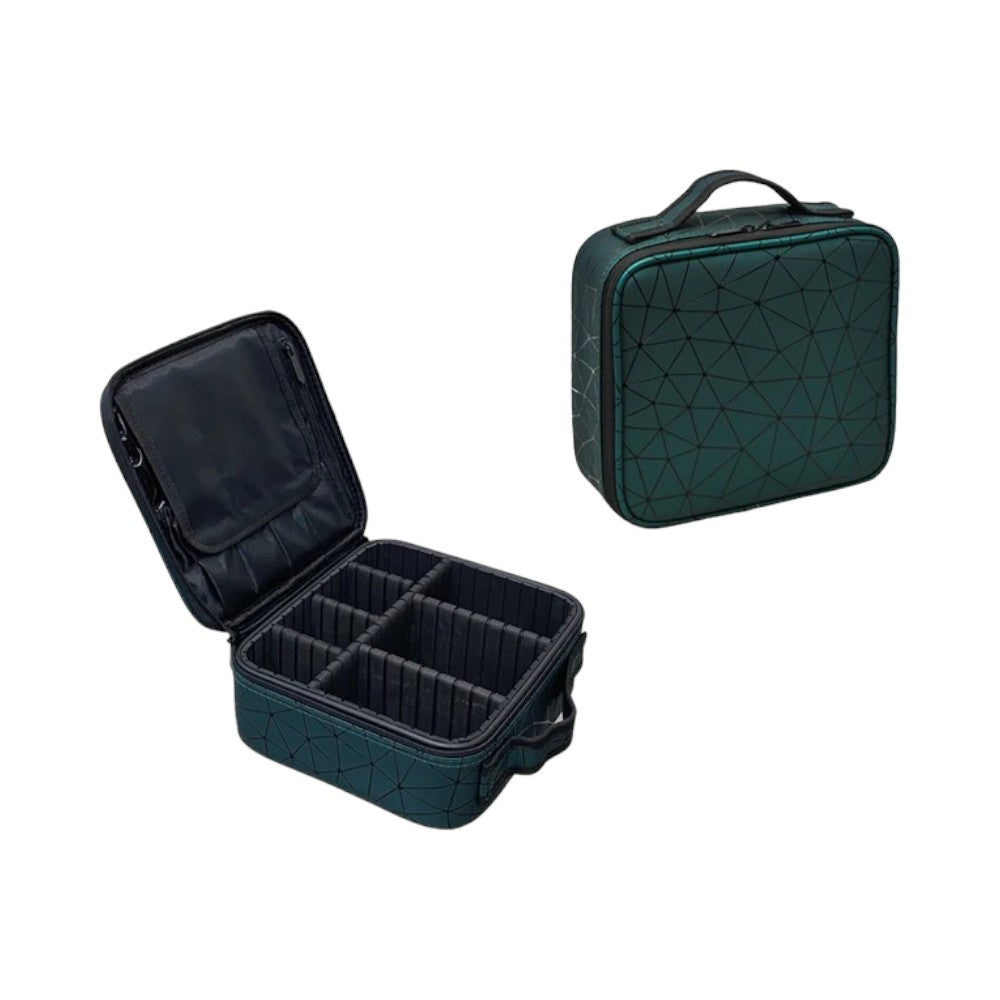 trousse maquillage compartiment Diamant bleu