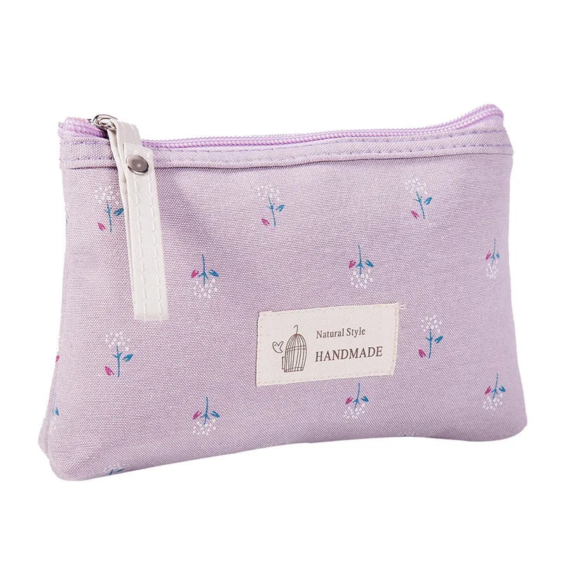 trousse de toilette fleurie Violet