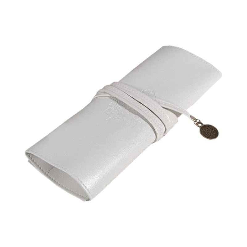 trousse en cuir Blanc