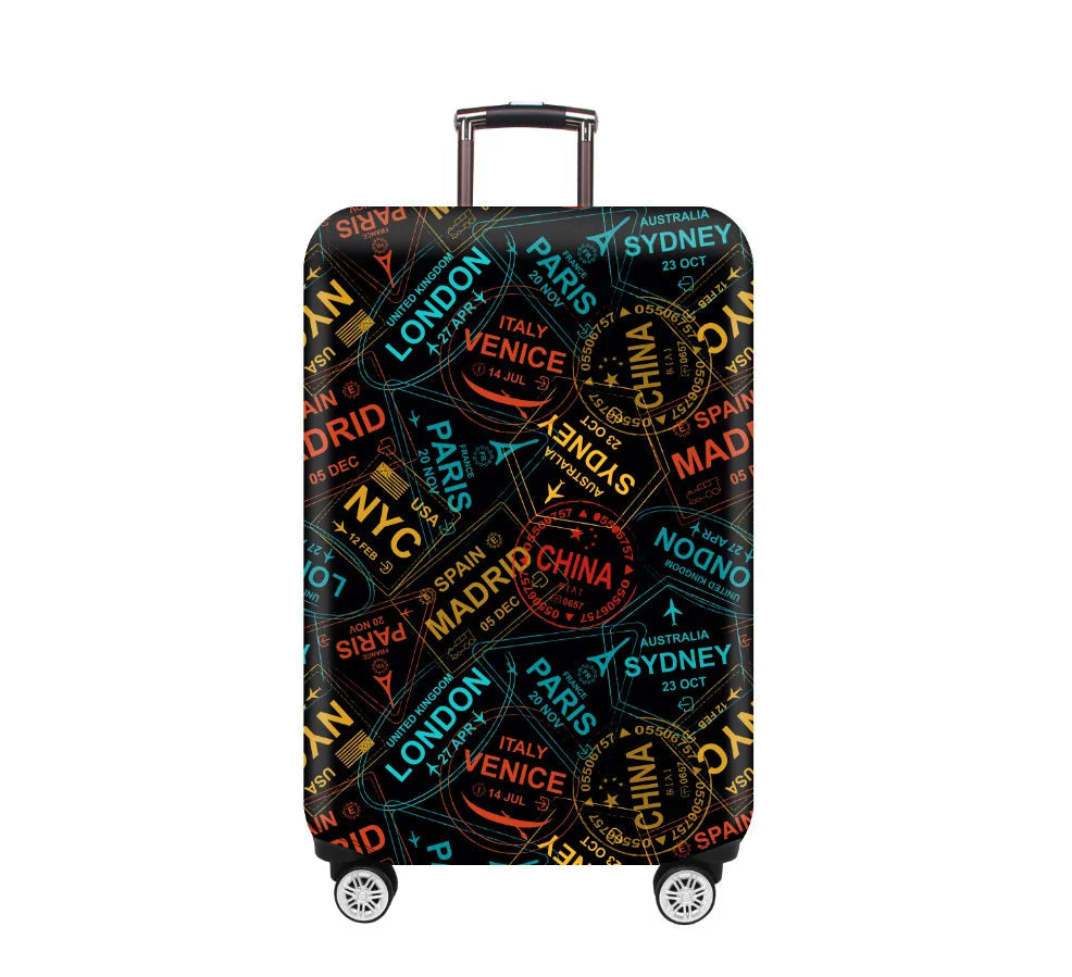 FANSU Housse De Valise Élastique Style Mandala - Protection Anti-Rayures Anti-Poussière (L 25-28 Pouces)