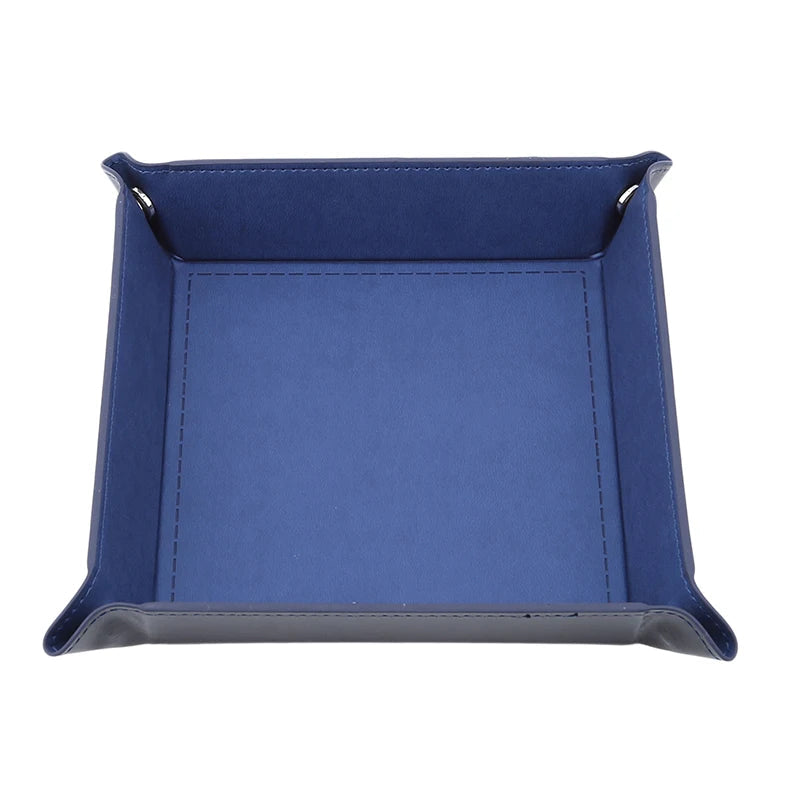 plateau cuir Bleu foncé